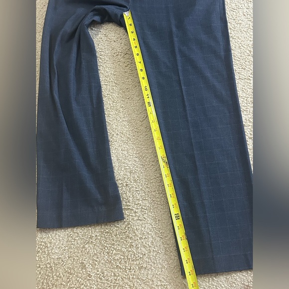 Ralph Ralph Lauren Dress Pants Men 36x30 (36x29) Window Pane Plaid Stretch Gray - Picture 5 of 8